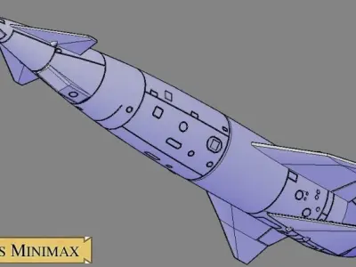 Avro Blue Steel Vulcan variant with folded fin 3D print model