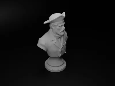 American Civil War Bust Chess 3D print model