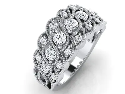 antique ring vintage 3D print model