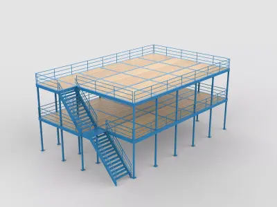 industrial mezzanine floor 3D model