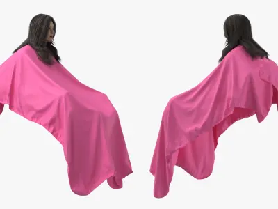  Haircutting Cape with Woman Head 