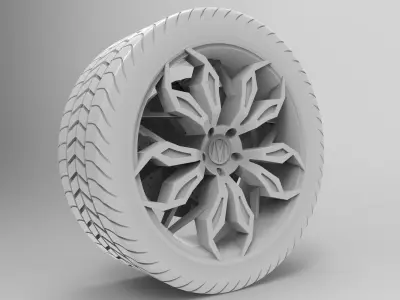 Car Wheel 3D model V1