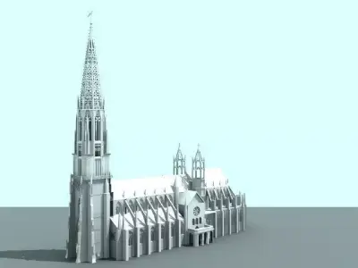 Dom Freiburg Free 3D model