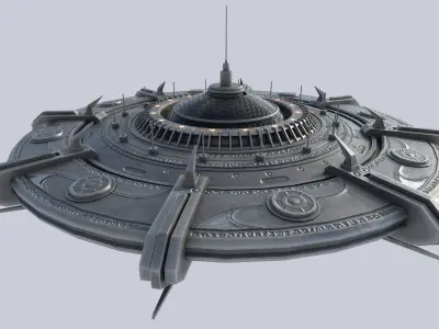 Classic UFO Low-poly 3D model buy