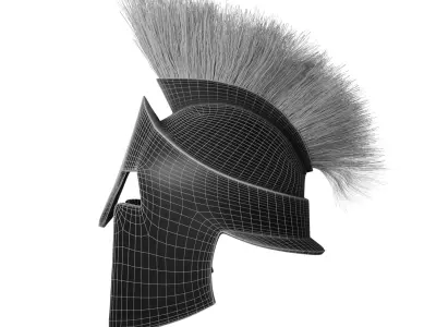 Spartan helmet Low-poly 3D model