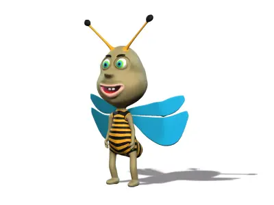 Bee 3D Low-poly 3D model