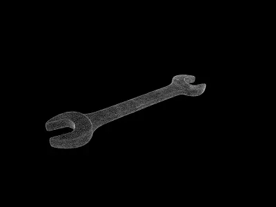 Anydrafts Rusty wrench 01 Low-poly 3D model