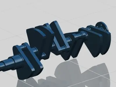 Crank shaft Free 3D model by richardpasala