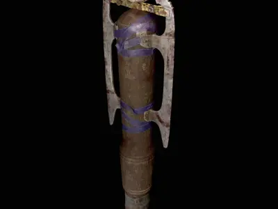 Makogon The Killer apocalyptic style weapon Low-poly 3D model
