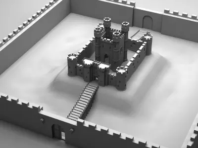 Castle Low-poly 3D model