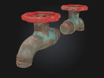 Old and New Valves Industrial Valve Set for Mechanical  3D model