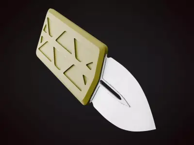 Knife 2 D Low-poly 3D model