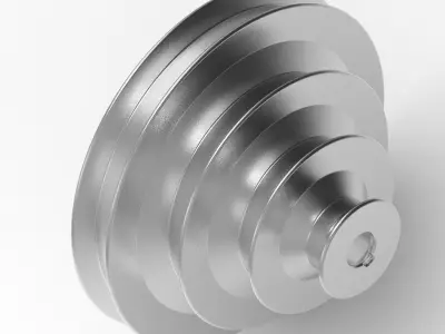 Step Cone Pulley 3D print model