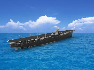 Japanese aircraft carrier Taiho 3D model