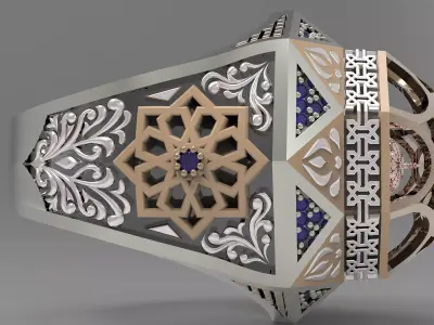 Hagia Sophia Inspired Architectural Dome Ring  3DM Model 3D model