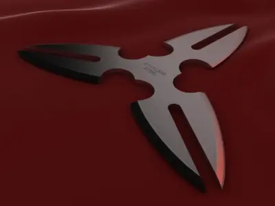 3 Point Shuriken Twin Bladed 3D model