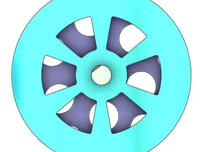 Mechanical Principle-External cycloidal gear set-Lobes 6 Free 3D print model