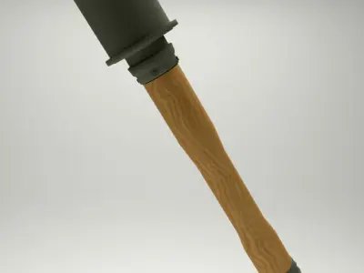 German hand grenade Low-poly 3D model