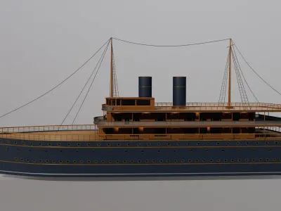 Historical Boat 3D model