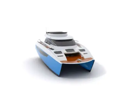 Sleek Catamaran Yacht model pack Low-poly 3D model