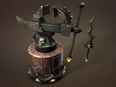 Undead vise Low-poly 3D model