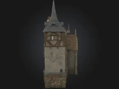 Castle Gatehouse  Guardian of the Fortress 3D model