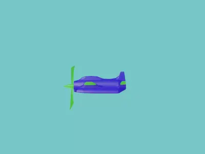  aircraft 3d model Free low-poly 3D model