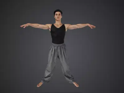 High Poly Human Character  Low-poly 3D model