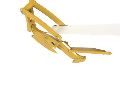 Excavator Stump Splitter Rockland Attachment Low-poly 3D model