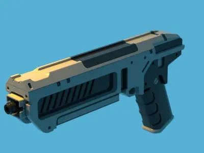 Game Ready Sci-fi GUN  Low-poly 3D model
