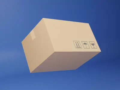 Low Poly Package Free low-poly 3D model