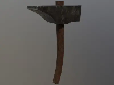 234Medieval - Hammer Game Ready Low Poly 3D Model  Low-poly 3D model