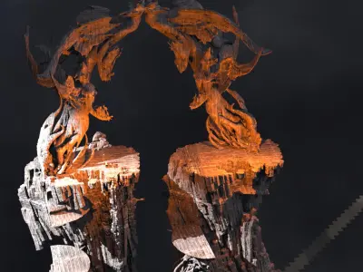 Hells Arch mountain collection 1  3D model