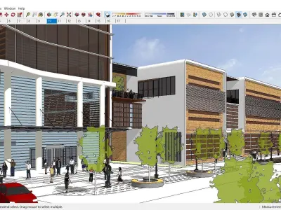 Sketchup Commercial Complex L5 3D model
