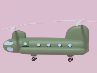 US Army Transport Helicopter CH-47 Chinook 3D model