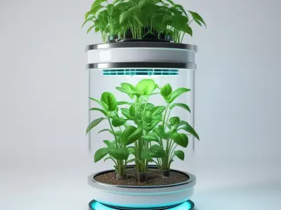 Futuristic Plant Growth Chamber 3D model