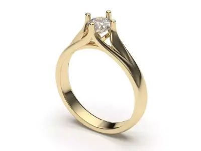 solitaire with ring sizes  8 part S112 3D print model