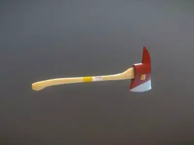Firemans Axe Game Model Low-poly 3D model