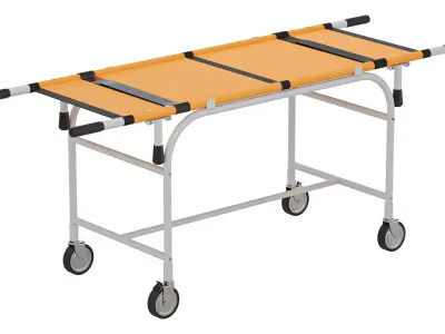 Hospital Ambulance Stretcher Trolley 3D model