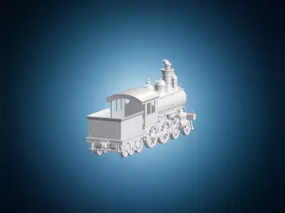 Steam Locomotive 3D Print Model 3D print model
