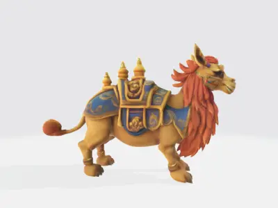 Fantasy camel Low-poly 3D model