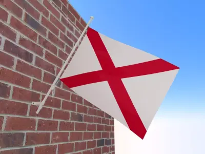 Flag of Alabama 3D model