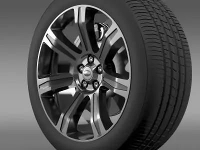 RangeRover Autobiography black wheel 3D model