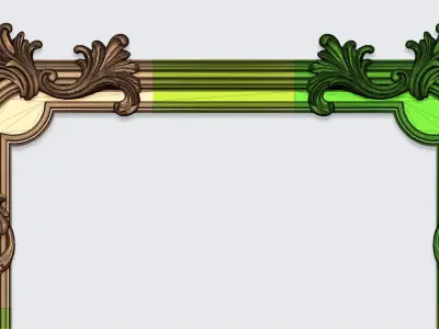 3D Decorative plaster Wall Molding N2 3D model