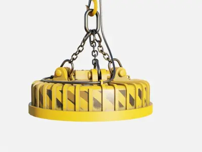 4k pbr game ready electro magnetic lift Low-poly 3D model