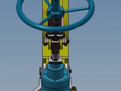 Hydraulic band brake 750 mm diameter 3D model
