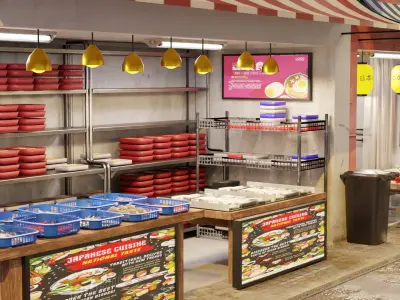 Seafood Market 3D model