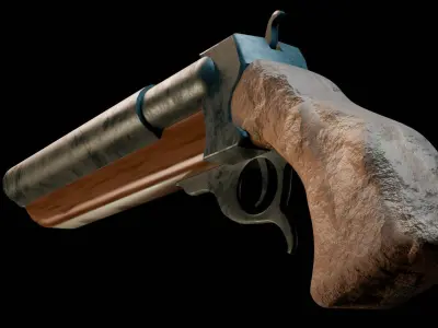 Shotgun Low-poly 3D model purchase