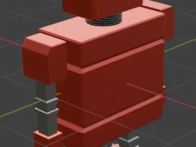 Robot Low-poly 3D model 26