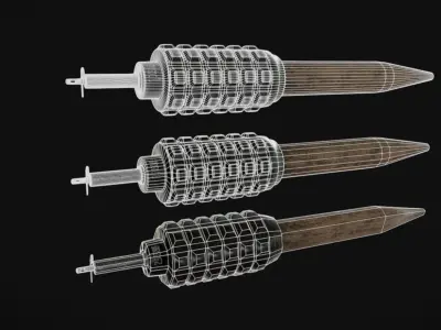 Soviet Union WW2 POMZ Anti-Personnel Mine 3D model